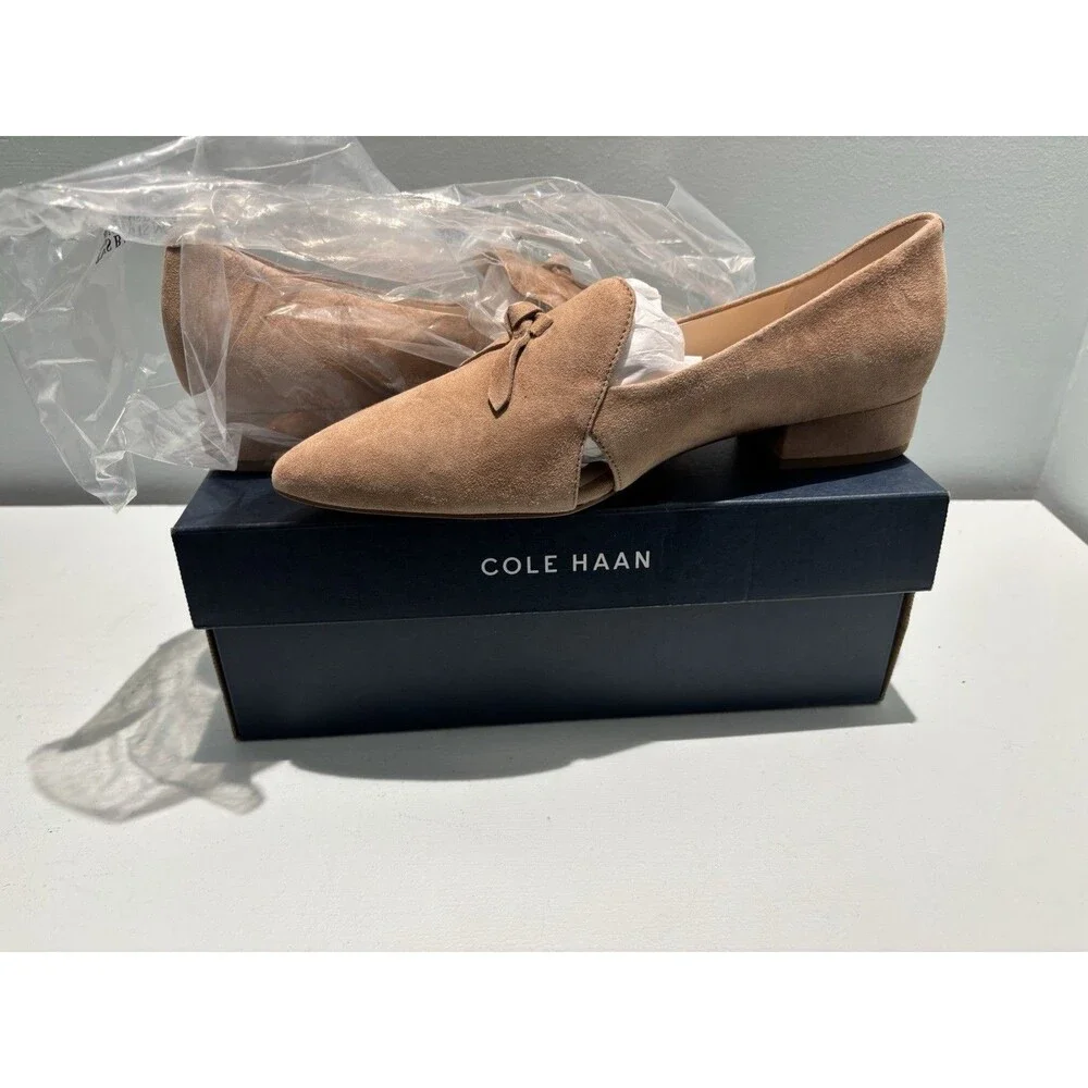NWB COLE HAAN sz 8 Viola Skimmer Brown Suede Leather Flats
